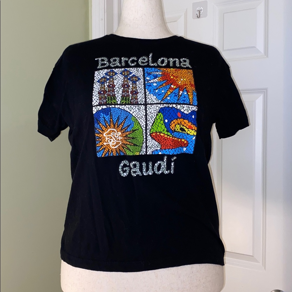Roly colorful Barcelona Gaudi 100% cotton t-shirt purchased in Barcelona Spain